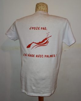 Tee shirt j'peux pas j'ai nage avec palmes