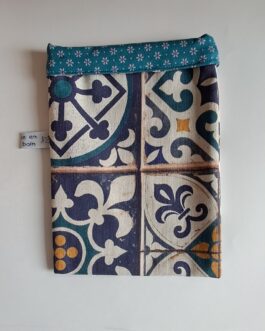 Pochette à livre Azulejos bleu