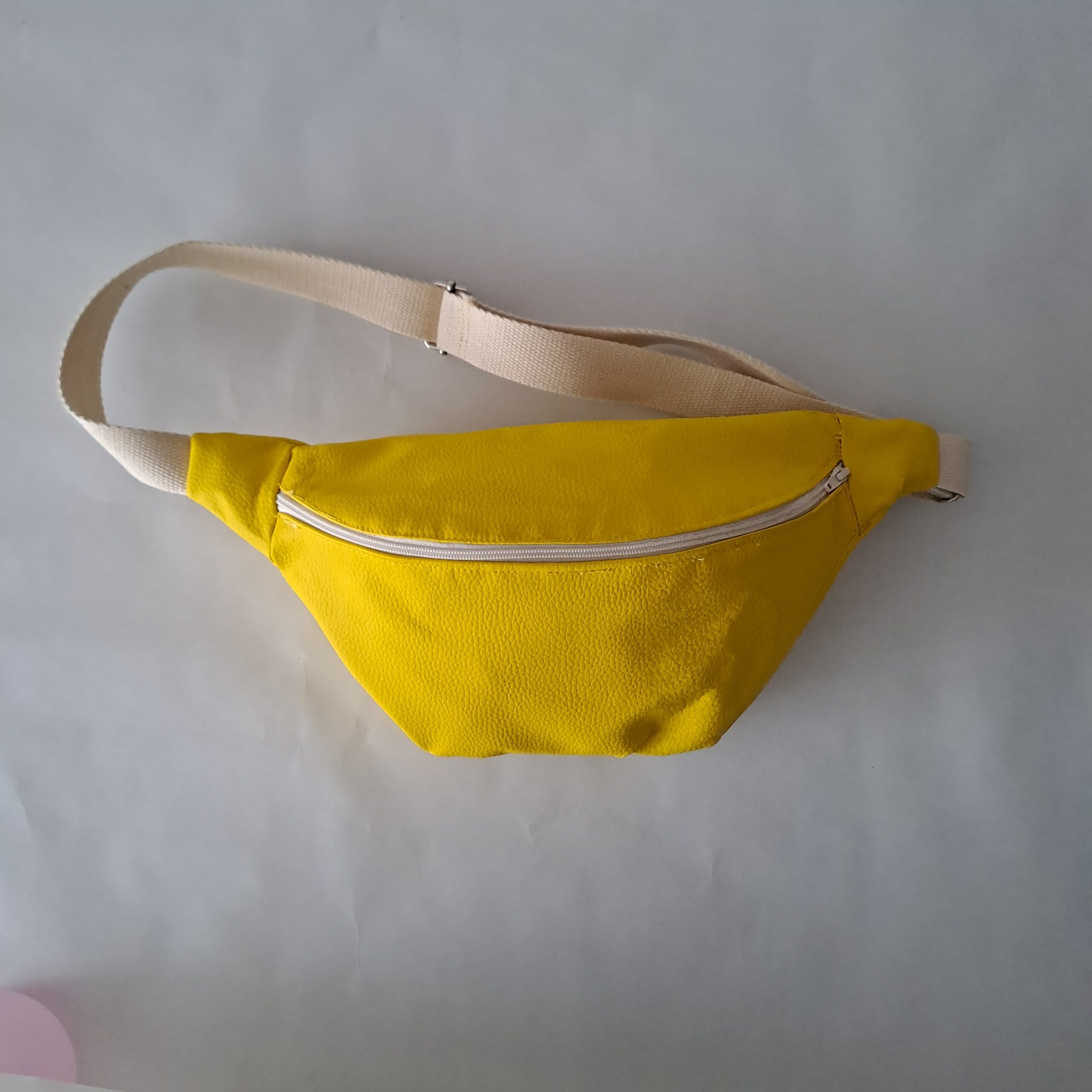 Sac banane simili cuir jaune