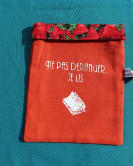 Pochette à livres fraises