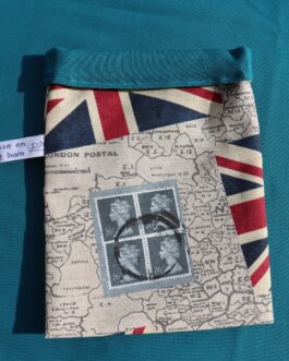 Pochette à livres Londres bleu pétrole