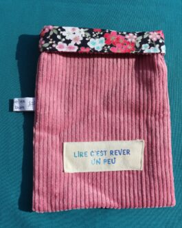 Pochette à livres velours côtelé Sakura